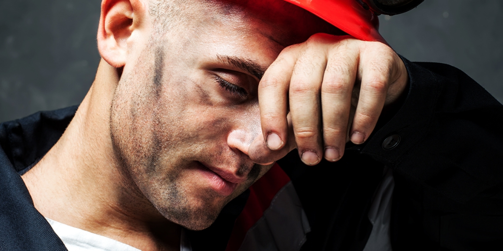 Fatigued Coal Mine Worker